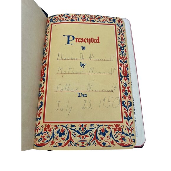 Vintage KJV Bible 1950 Zippered Red Letter Concordance Leather 1950s - Picture 2 of 8